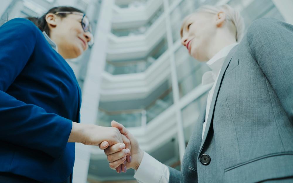 Professionals in smart corporate uniform and business attire